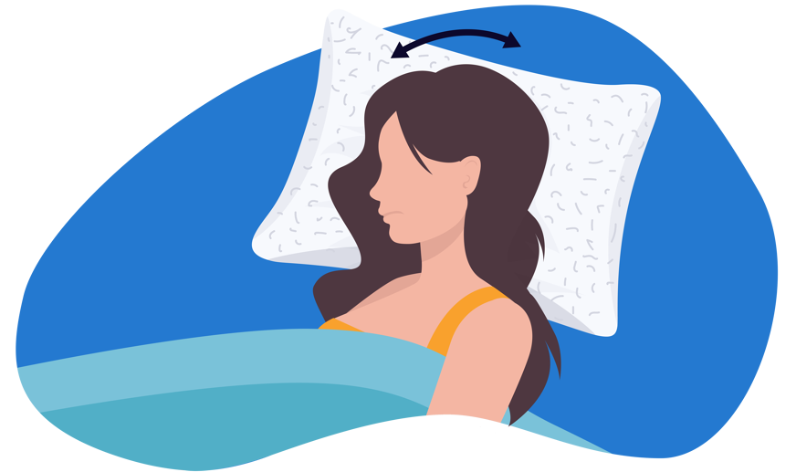 Minder gladde kussenslopen kunnen bij wrijving rimpels creëren.